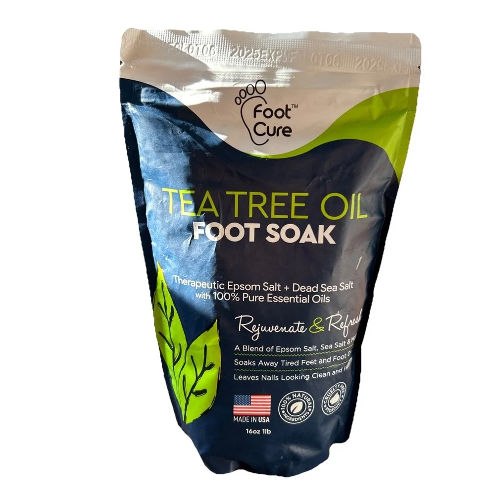 Foot Cure Tea Tree Oil Foot Soak Epsom & Sea Salt & MSM‎ 16oz NEW & SEALED